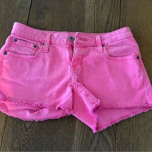 Big Star 1974 Pink Frayed Hem Jean Junior Shorts 26, like new